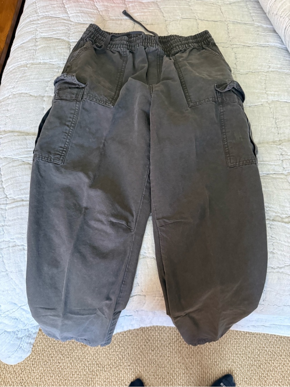 aerie Charcoal Cargo Track Joggers